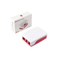 Carcasa Oficial Raspberry Pi 5 ABS Roja/Blanca con Ventilador de Refrigeración Activo con Ventilador PWM y Disipador de Calor para Raspberry Pi 5