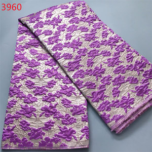 3960 Chine usine prix de gros <span class=keywords><strong>brocart</strong></span> Jacquard <span class=keywords><strong>rose</strong></span> couleur dentelle <span class=keywords><strong>tissu</strong></span> pour les femmes nigérianes soirée robe porter - Product Image 6