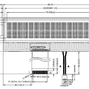 Modulo COG LCD Monocromatico Ultra-sottile da 2,6 Pollici 1602/16x2 con Testo Rosso su Sfondo Bianco / Marca FORMIKE - Product Image 6