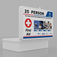 Trousse de premiers secours en boîte PP blanche, garantie 5 ans, durable, légère, manuelle, certifiée CE pour le lieu de travail et le bureau