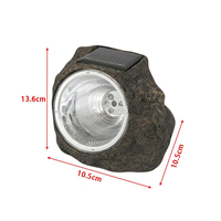 Projecteur LED solaire pour jardin, éclairage de chemin au sol, étanche IP65, style pierre, en résine, pour extérieur