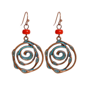 Bohemian <b>Drop</b> Earrings Alloy Antique <b>Bronze</b> Plated Turquoise Beads Women's Party Fashion Dangle Earrings - Product Image 5