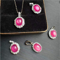Bijoux de luxe, produit spirituel, cadeau de mariage, autres artisanats en cristal, cristal de grenat, pendentif en argent 925 pour femmes