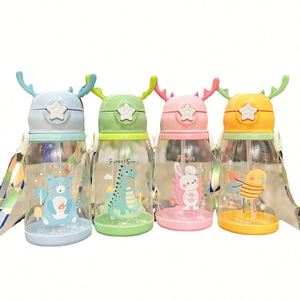 USA Mairun <b>Portable</b> <b>Vacuum</b> Insulated Stainless Steel Straw Water Bottle Direct Drinking Eco-Friendly Kids Dragon Design Boiling - Product Image 1
