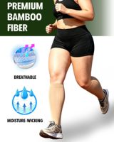 Chaussettes de compression en bambou à logo personnalisé, 20-30 mmHg, grande taille, pour mollets larges, hauteur genou, compression graduée, qualité supérieure, pour soins de santé