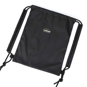 Trend <b>Drawstring</b> <b>Backpack</b> Unisex Polyester 20-35L Gym Bag Eco-Friendly Fashion Minimalist Black Logo Print - Product Image 2