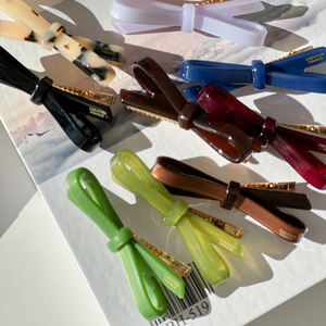 Pinces à cheveux en métal pour fille, style coréen, nœud papillon simple, barrettes plates en acétate, pinces à cheveux <span class=keywords><strong>Crocodile</strong></span> - Product Image 3