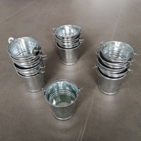Tong kaca anggur Mini logam kreatif, piring kecil untuk pacar lucu minum bir tanpa bocor Internet ember merah