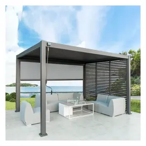 Pergola 알루미늄 전망대 야외 캐노피 정원 pergola 개폐식 천막 gazebos 판매