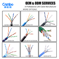 Câble réseau Ethernet Cpure Cooper Cat6E 305M intérieur extérieur Cat 6 4000M câble Internet fabricant d'usine Rollo De Utp Cat 6