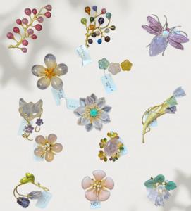 Broche de Nácar Natural Vefiery, Colección de Broches Florales de Estilo Chino - Product Image 1