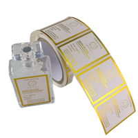 Autocollants personnalisés |   Étiquette dorée à chaud et autocollant en feuille d'or, impression personnalisée pour emballages de parfums, cosmétiques et produits de beauté