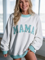 Sweater Wanita OEM Mock Neck Garment Dyed Color Block 100% Katun Fleece Oversized Pullover Jumper