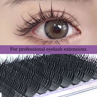 XIUSUZAKI 0.05 0.07mm Extensions de cils Manga Wispy type Cosplay à pointes, Volume, Éventails préfabriqués, Fournitures pour extensions de cils effet mouillé