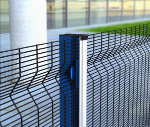 Clôture 3D en treillis métallique soudé, forme de pêche, pliage incurvé, lamelles verticales, bois, grille carrée 2500*1700*4MM, clôture 3D - Product Image 3