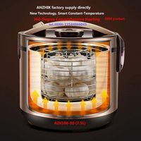 Fermenteur d'ail noir AZK186-80 7,5 L, grand modèle intelligent et automatique, fourni directement par l'usine pour usage domestique