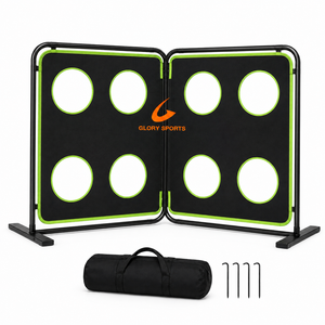 Rete da Calcio con Cinque Zone di Punteggio Trasparenti per il Controllo della Posizionamento del Pallone e l'Allenamento dei Tiri - Product Image 1