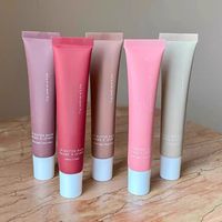 Tubes de baume à lèvres et gloss en silicone personnalisés à pointe inclinée, emballage en plastique PE avec impression offset pour crème solaire et rouge à lèvres