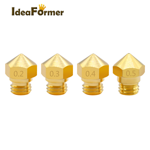 Piezas de impresora 3D <span class=keywords><strong>MK10</strong></span> /MK2 <span class=keywords><strong>boquilla</strong></span> de latón M7 tornillo 0,2/0,3/0,4/0,5/0,6/0,8/1,0mm para extrusora de 1,75mm cabezal de impresora Hotend - Product Image 1