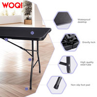 Table pliante WOQI, portable, pliable, pour le camping en plein air, facile à ranger, durable, pour les pique-niques, les fêtes, les événements et la maison