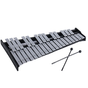 Glockenspiel Xylophone en métal de qualité supérieure à 32 notes avec marteau en plastique et sac, instrument de percussion musical pour enfants, vente en gros - Product Image 1