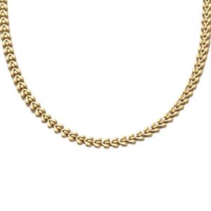 Nueva moda PVD 18K/14K chapado en oro de acero inoxidable <span class=keywords><strong>collar</strong></span> de cadena de trigo joyería Collana halskette cadena gruesa para mujeres Schmuck - Product Image 5