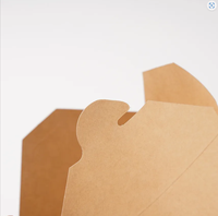 Boîte carrée en papier kraft jetable multi-tailles avec boucle, pliable et auto-scellante, pour emballage alimentaire pour bébé, Shandong Large