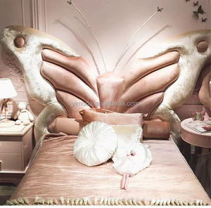 Haut de gamme princesse enfant papillon lit <span class=keywords><strong>en</strong></span> bois massif Antique sculpté à la main lits <span class=keywords><strong>en</strong></span> bois palais de luxe princesse rose lit - Product Image 3