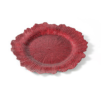 Assiettes de présentation vintage de luxe en verre métallisé irrégulier motif flocon de neige pour mariages et hôtels, sous-assiettes décoratives pour la mise en table