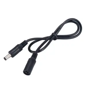 Kabel adaptor ekstensi daya Pria ke wanita, arus langsung 12V DC 5,5mm x 2.1mm untuk Kamera CCTV, LED, mobil, DVR