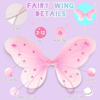 12 "Petite Princesse Papillon Ailes De Fée Costumes Ailes De Fée Ailes D'ange Costume De Fée pour Les Filles