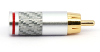 Connecteur mâle câble Audio, pièces, Fiber de carbone, cuivre RCA Plug, soudage