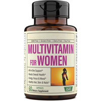 Meilleures multivitamines pour femmes adultes, nutriments essentiels, sans OGM, sans gluten, sans produits laitiers, sans soja, soutien quotidien pour la santé, 60 capsules