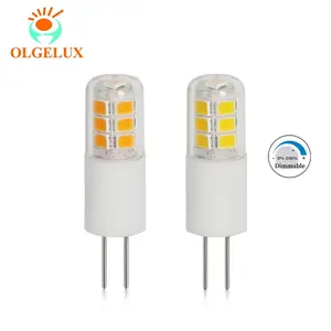 Hot-selling G4 Led bulb AC/DC 12V 1.5W 2W CE/EMC/RHOS/ERP Warm White PC Cover 2700-6500K