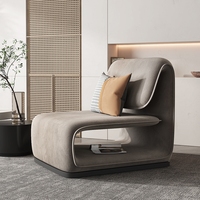 Fauteuil de salon moderne de luxe en bois massif blanc, velours, laine de mouton, fauteuil d'accent de loisirs unique