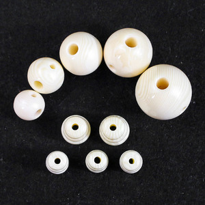 Resin Imitation Ivory Three Way Pagoda <b>Beads</b> 18mm For Bracelet Making DIY Jewelry Components Round Shape Polished Finish - Product Image 1