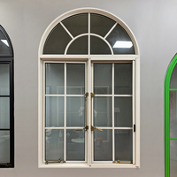 Ventana de arco francesa con rotura de puente térmico de aleación de aluminio, ventanas de doble acristalamiento para iglesias