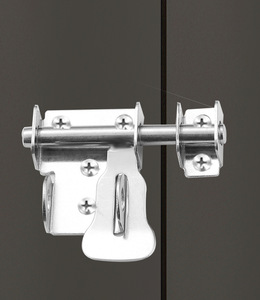 Khóa cửa trượt bằng thép không gỉ chắc chắn, màu đen, có lỗ khóa, khóa an toàn cho cửa bể bơi, phụ kiện cửa. - Product Image 3