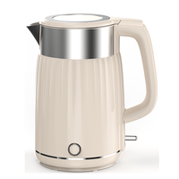 Bouilloire électrique sans fil en verre 1,7 L 1500-1800 W avec arrêt automatique et base rotative à 360° - Portable pour la maison et la cuisine