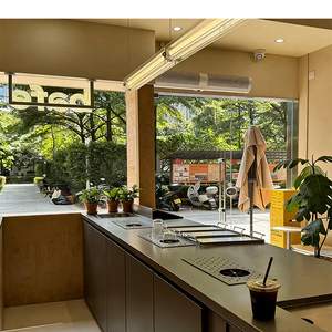 Mostrador Redondo Pequeño para Cafetería, Acero Inoxidable 304 con Luz LED y Cajón, para Venta en Casa o Cafetería - Product Image 3