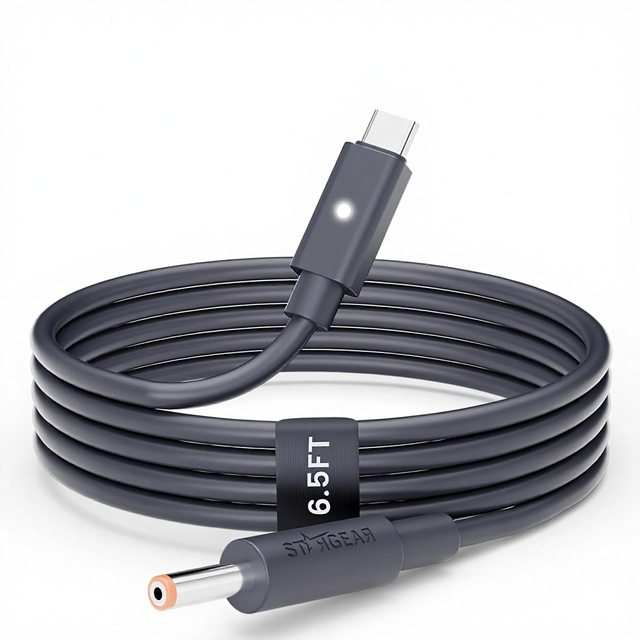 Custom Starlink Router Mini 2-Pack USB-C DC Power Cable (1FT & 6.5FT) Plug & Play PD 9V Compatible Replacement