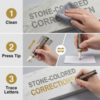 Marqueur de retouche pour pierres tombales, grande capacité 3 mm, imperméable, permanent, stylo de peinture pour réparation de lettres sur pierres tombales