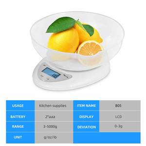 Báscula Digital de Cocina de Alta Precisión de 1g, 5kg, 7kg, 10kg con Bandeja, Pantalla LCD Retroiluminada, Lista para Enviar - Product Image 6