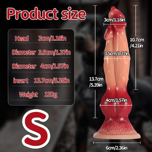 JiaYi J93 Dildo Realista Extra Grande 100% Impermeable con Diseño de Tres Cabezas en Forma de Perro, Pene Artificial Suave para Venta al por Mayor - Product Image 3
