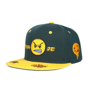NOANOA Chapeau Snapback brodé personnalisé avec <span class=keywords><strong>Smiley</strong></span> Funny Signature Esthétique Bicolore Style Mexicain Casquette d'extérieur à bord plat - Product Image 1