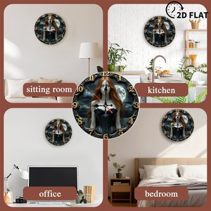 Round Wooden Wall <b>Clock</b> 25Cm <b>Silent</b> Movement Home Interior Decor <b>Clock</b> - Product Image 5