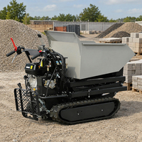 Mini-dumper sur chenilles haute performance 500 kg avec benne basculante hydraulique pour la construction et l'agriculture