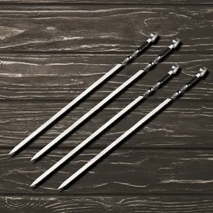 High Quality Reusable Easily Cleaned Stainless Steel Barbecue Tools BBQ Roast Skewer