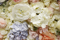 Panneau de fond mural en fleurs de pivoine en soie 3D personnalisé, 240x120cm, décoration de mariage artificielle de haute qualité