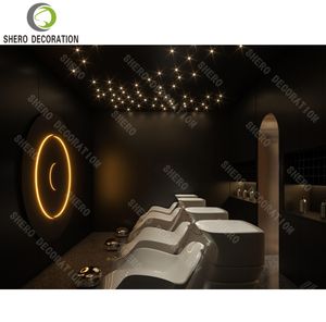 Modern <b>Salon</b> Shop Decoration Ideas Luxury <b>Salon</b> Display Cabinet Barber Shop Station Custom Barber Shop <b>Furniture</b> - Product Image 4